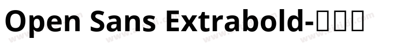 Open Sans Extrabold字体转换